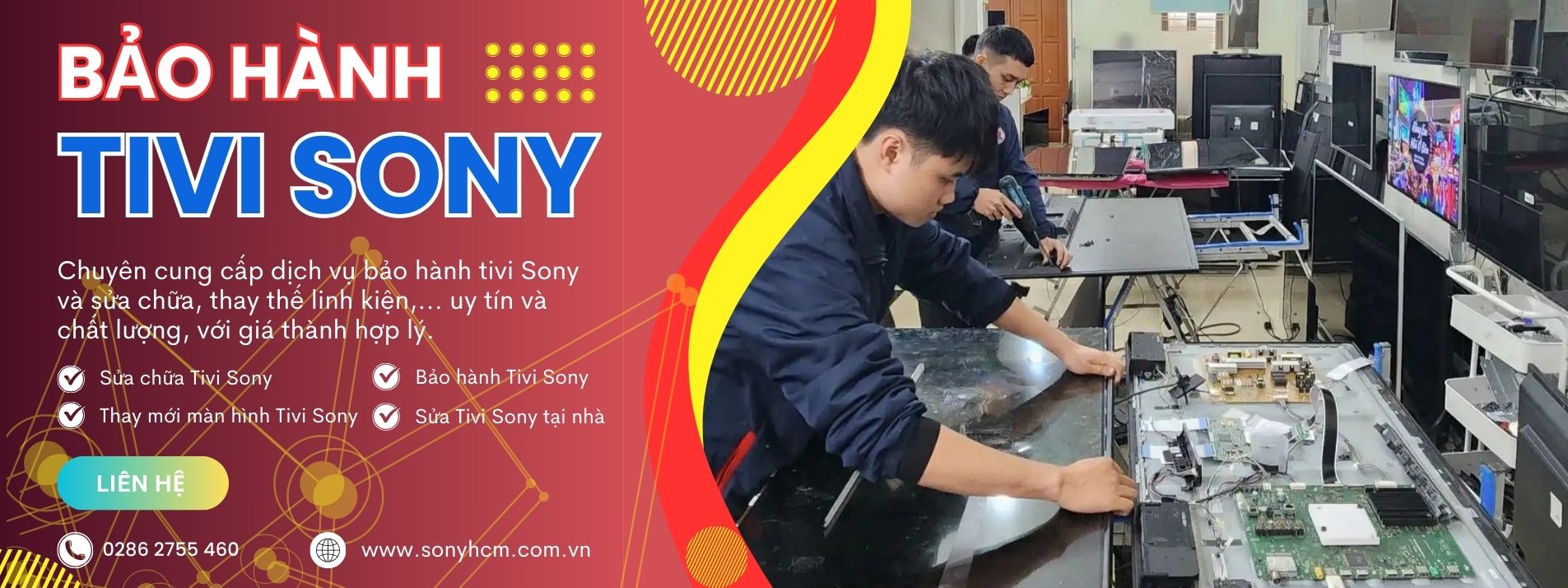 Banner Trung Tâm Bảo Hành Tivi Sony - 01