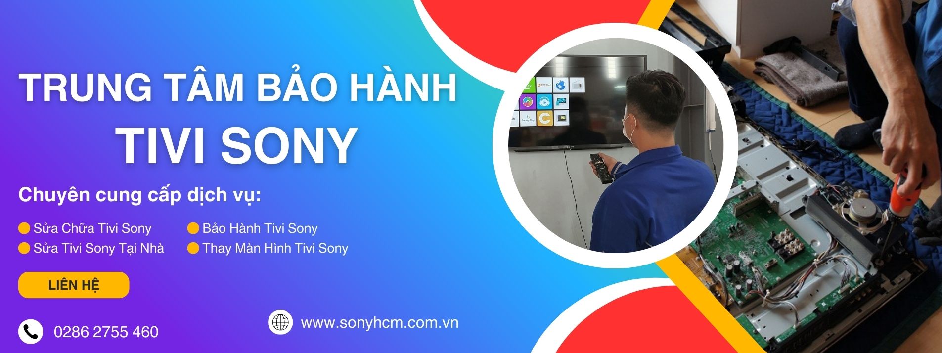 Banner Trung Tâm Bảo Hành Tivi Sony - 02